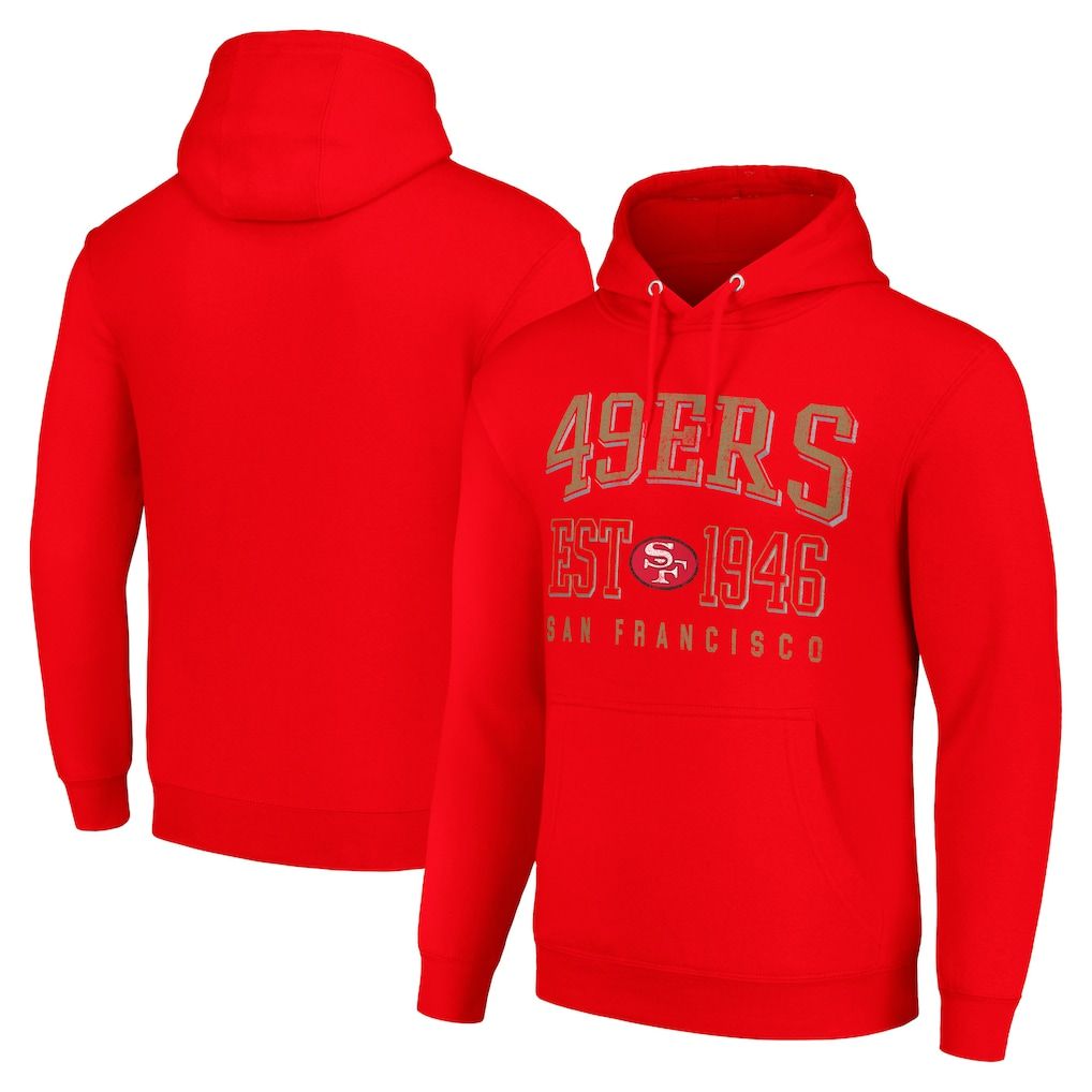 Men 2026 NFL San Francisco 49ers red Hoodie hooded style 04